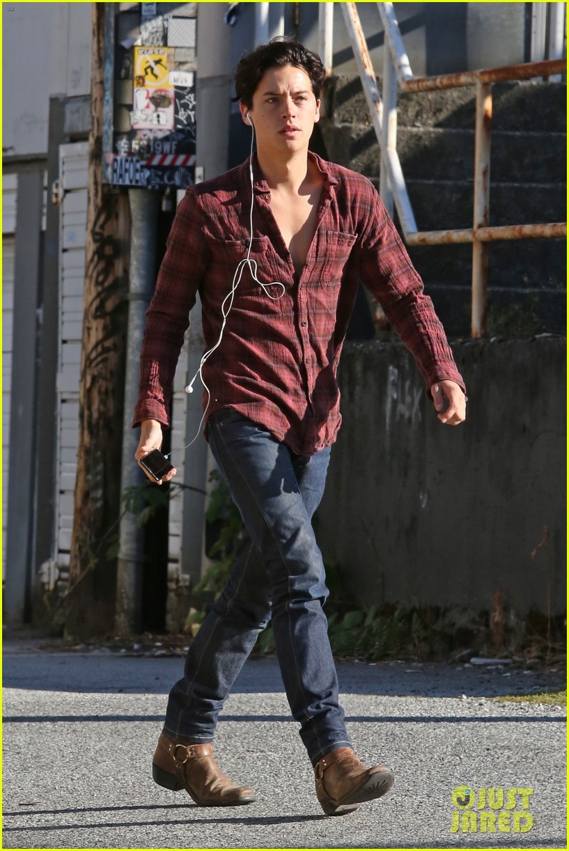 cole sprouse looks handsome in plaid for photo lab run 05