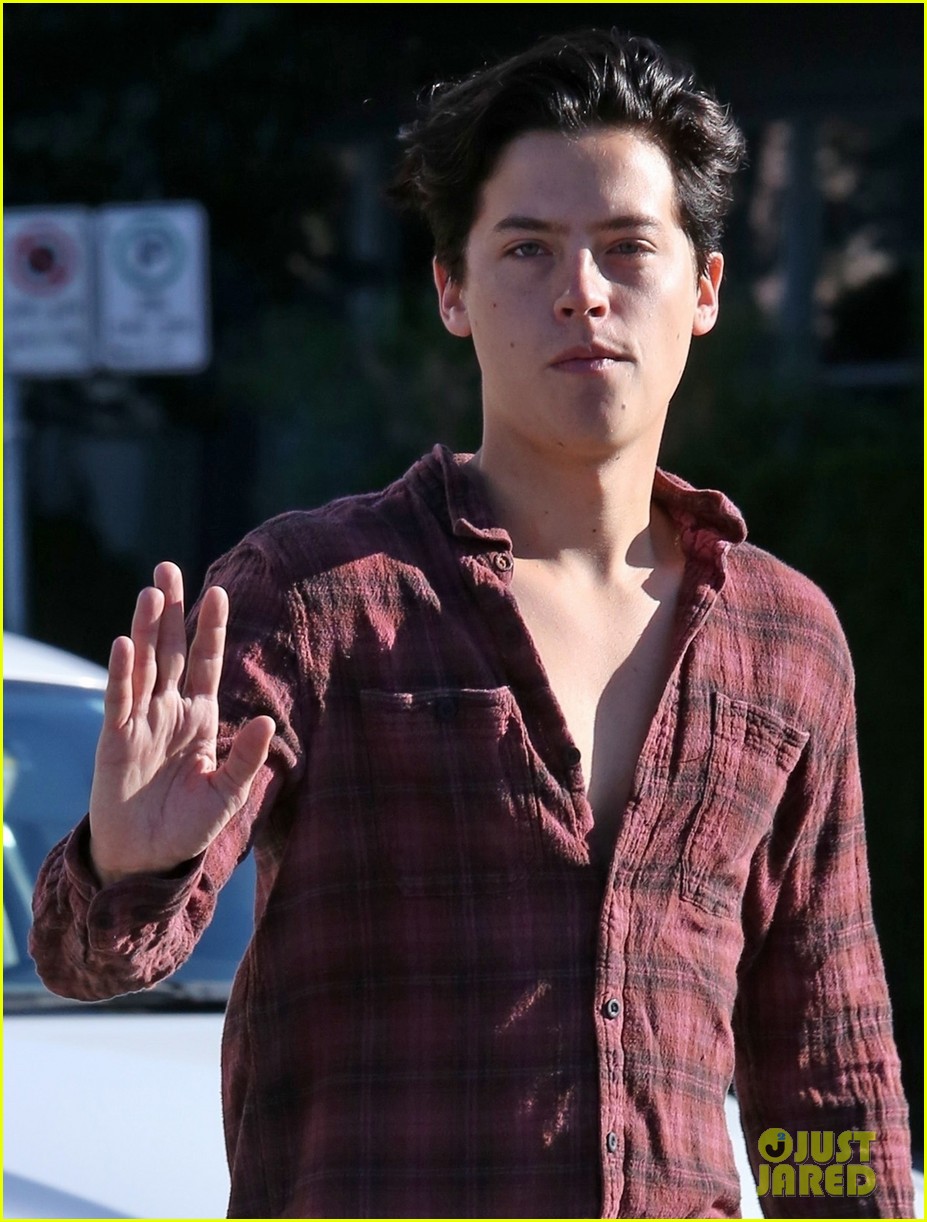 cole sprouse looks handsome in plaid for photo lab run 06