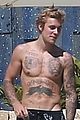 shirtless justin bieber puts toned abs on display in mexico 01