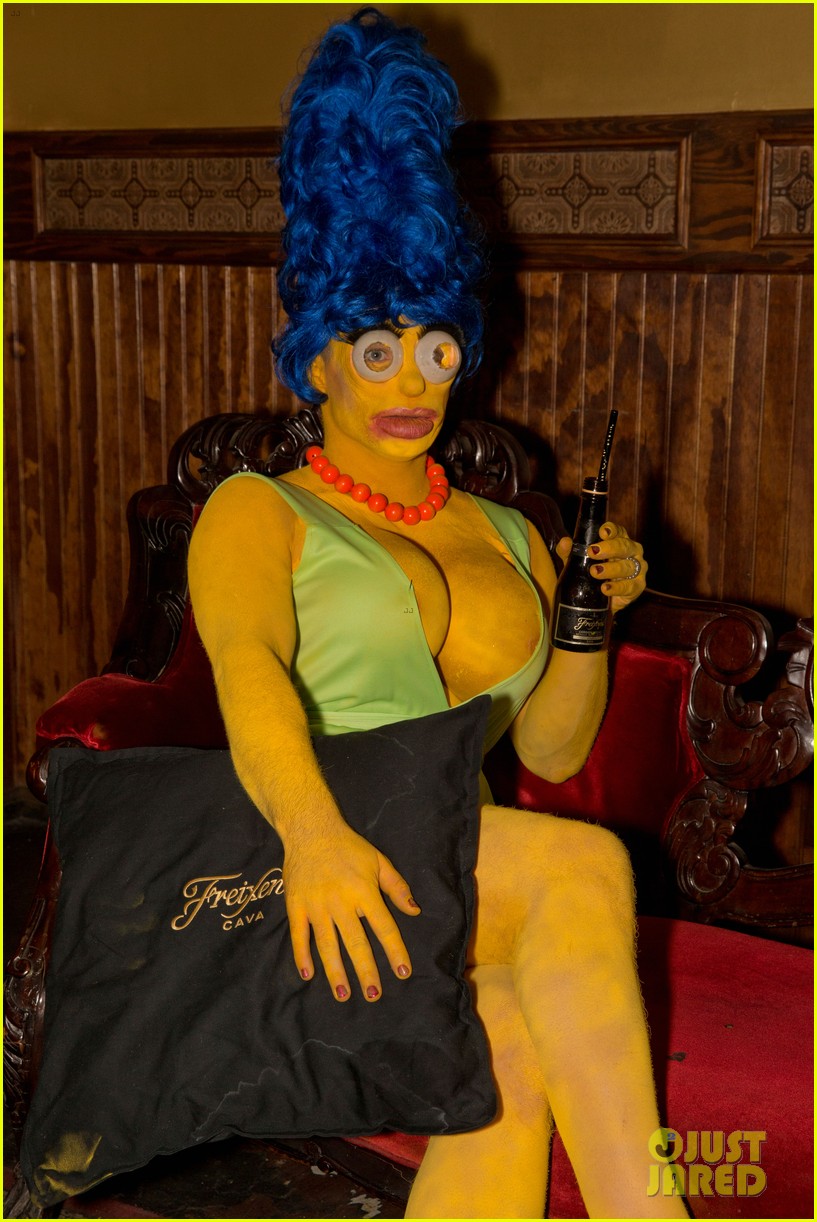 colton haynes channels marge simpson for halloween 01