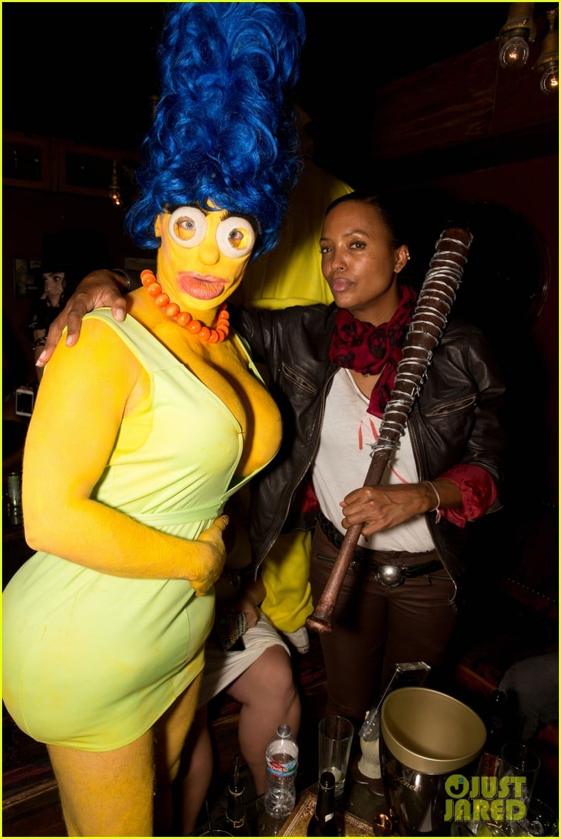 colton haynes channels marge simpson for halloween 06