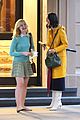 elle fanning shares a laugh on set of woody allen movie in nyc 01