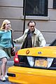 elle fanning shares a laugh on set of woody allen movie in nyc 03