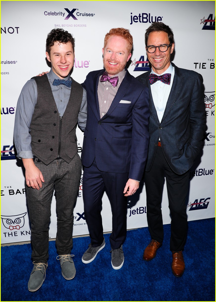 nolan gould supports jesse tyler ferguson at tie the knot 5 year anniversary party 06
