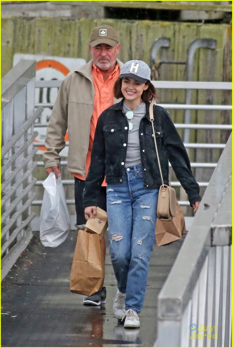 lucy hale dad visits vancouver 01