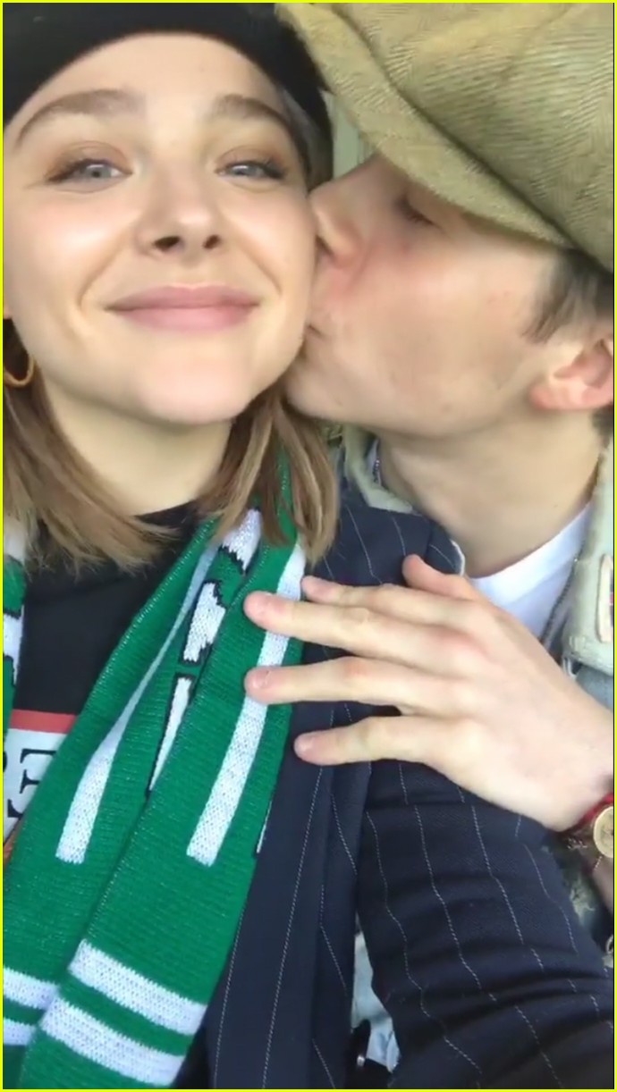 brooklyn beckham kisses chloe moretz at a soccer match 10