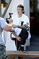 justin bieber works up a sweat at morning dance class 08