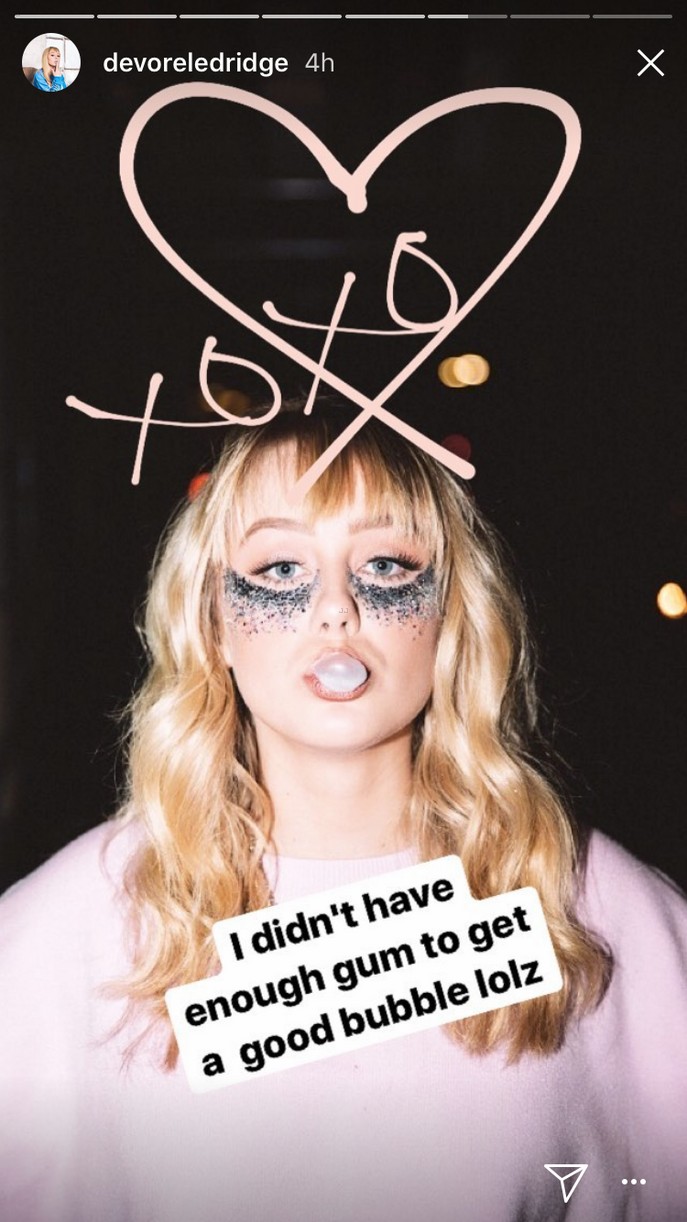 DeVore Ledridge Wears Glitter Under Her Eyes at Boohoo's LA Popup