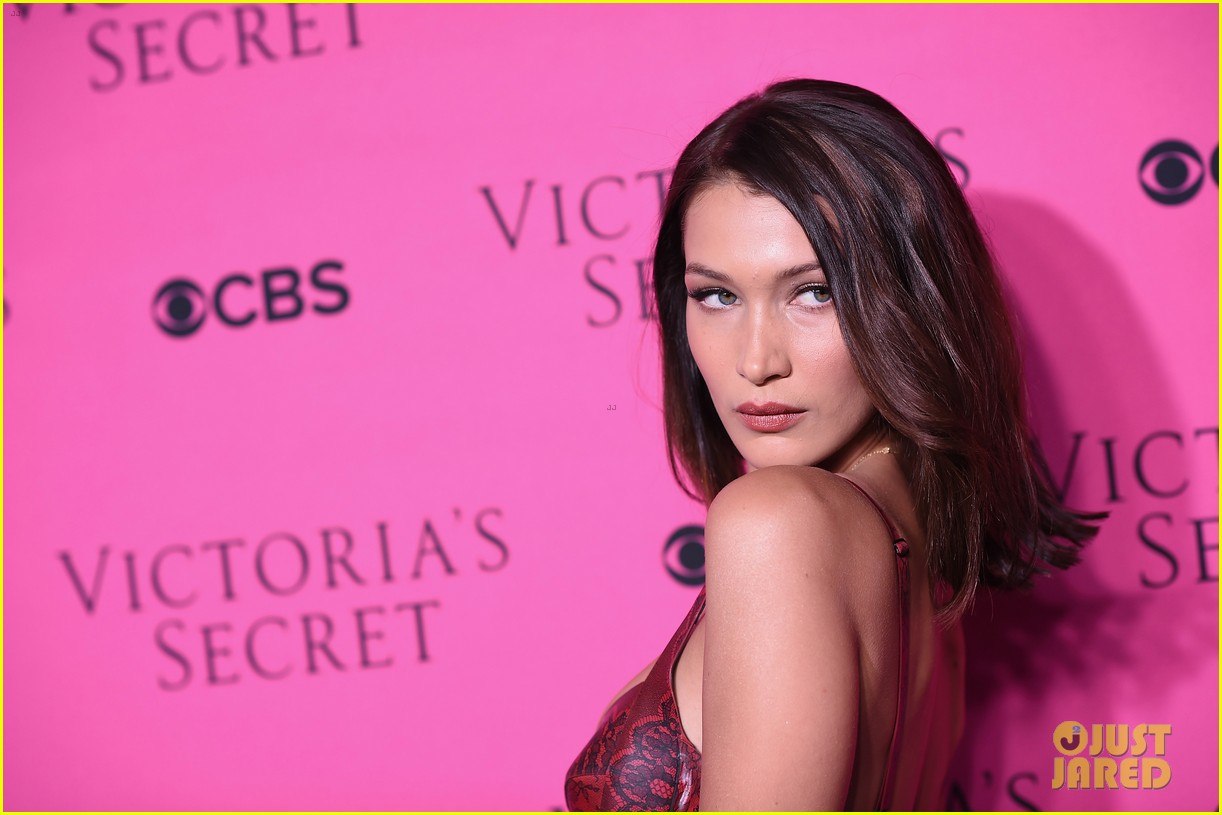 bella hadid goes sexy in skin tight dress for vs fashion show viewing party 05