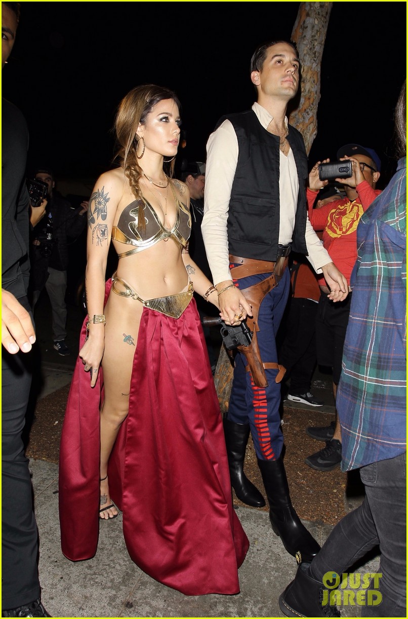 halsey and g eazy channel princess leia and han solo for kendall jenners halloween party 04