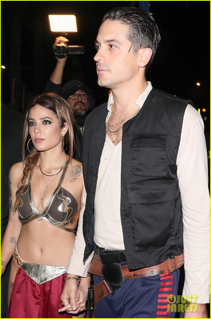halsey and g eazy channel princess leia and han solo for kendall jenners halloween party 06