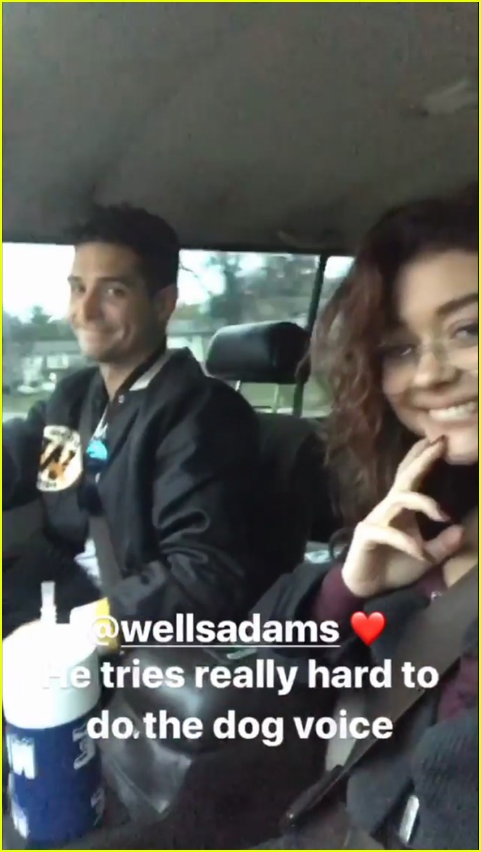 sarah hyland wells adams pda instagram story 05