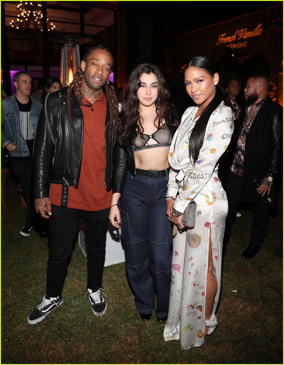 lauren jauregui hangs out with ty dolla sign at french montana birthday 04