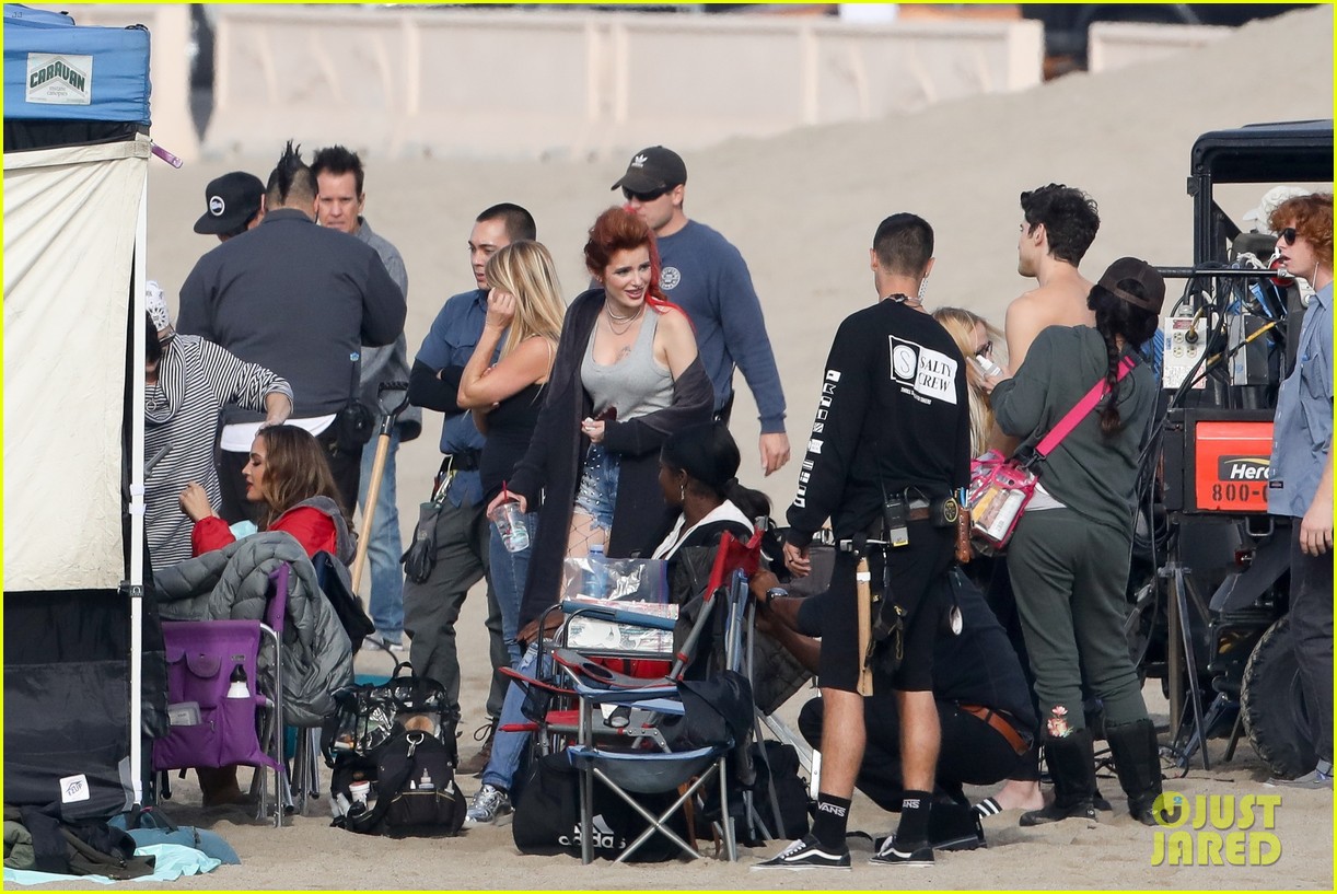 bella thorne hits the beach with shirtless carter jenkins famous in love 34
