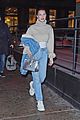 bella hadid steps into 90s with denim outfit 01