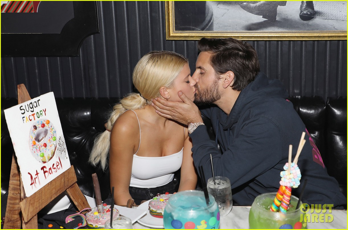 scott disick sofia richie kiss for the cameras at art basel 02