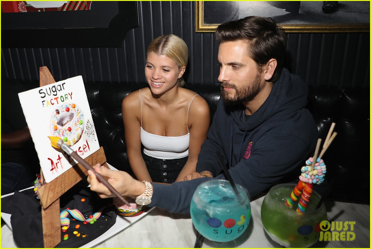 scott disick sofia richie kiss for the cameras at art basel 05