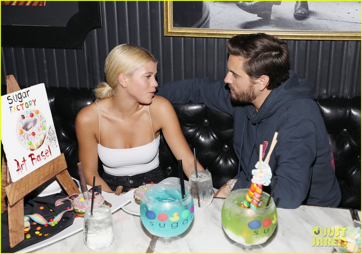 scott disick sofia richie kiss for the cameras at art basel 22