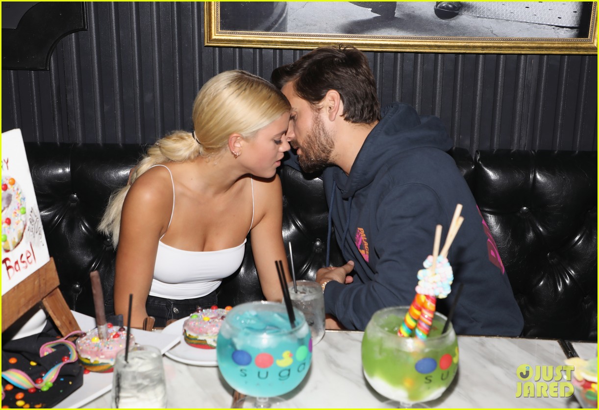 scott disick sofia richie kiss for the cameras at art basel 24