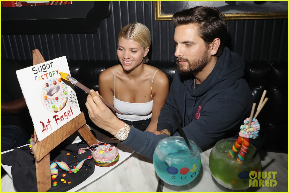 scott disick sofia richie kiss for the cameras at art basel 40