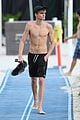 presley gerber flaunts his abs while going shirtless at the beach 07