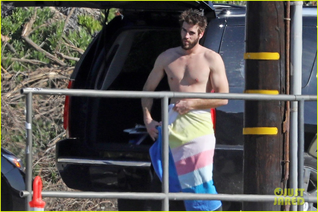 liam hemsworth gets shirtless after surfing in malibu see pics 10