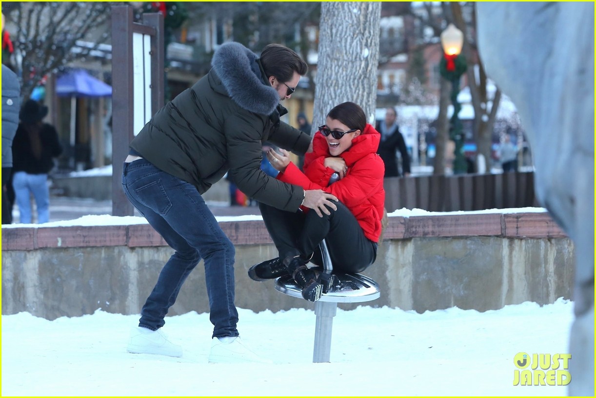 sofia richie and scott disick get playful in the snow 09