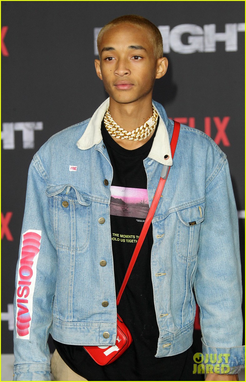 jaden smith supports his dad will at the premiere of bright 10