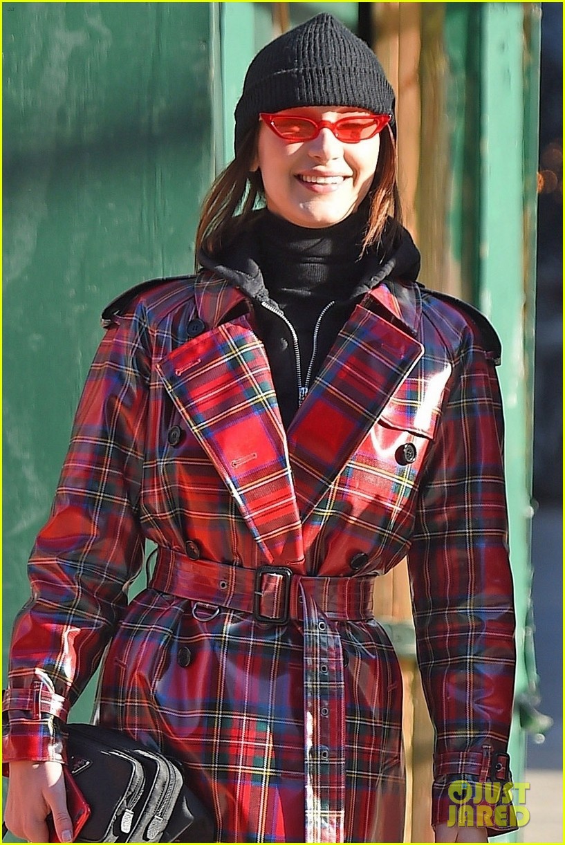 bella hadid goes for plaid in nyc 04