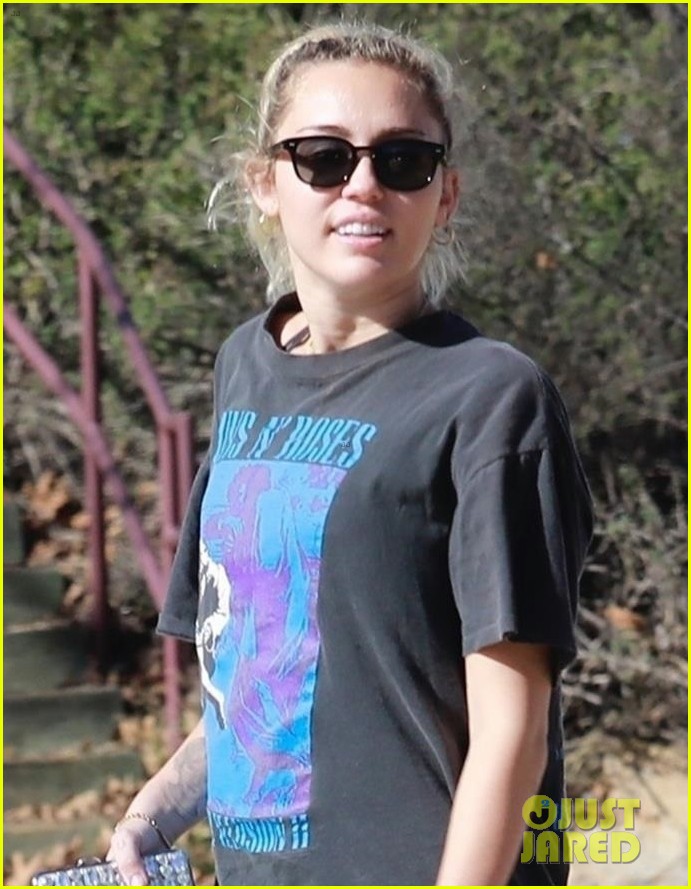miley cyrus takes her dog for a hike in studio city 02