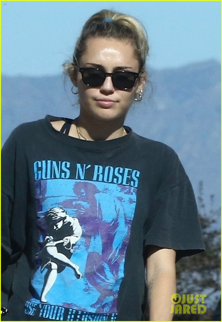 miley cyrus takes her dog for a hike in studio city 04