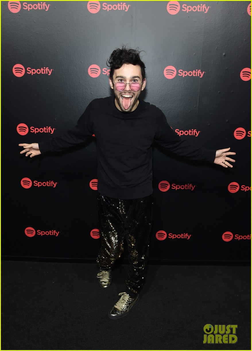 ansel elgort khalid alessia cara and more attend spotifys nest new artist party 07