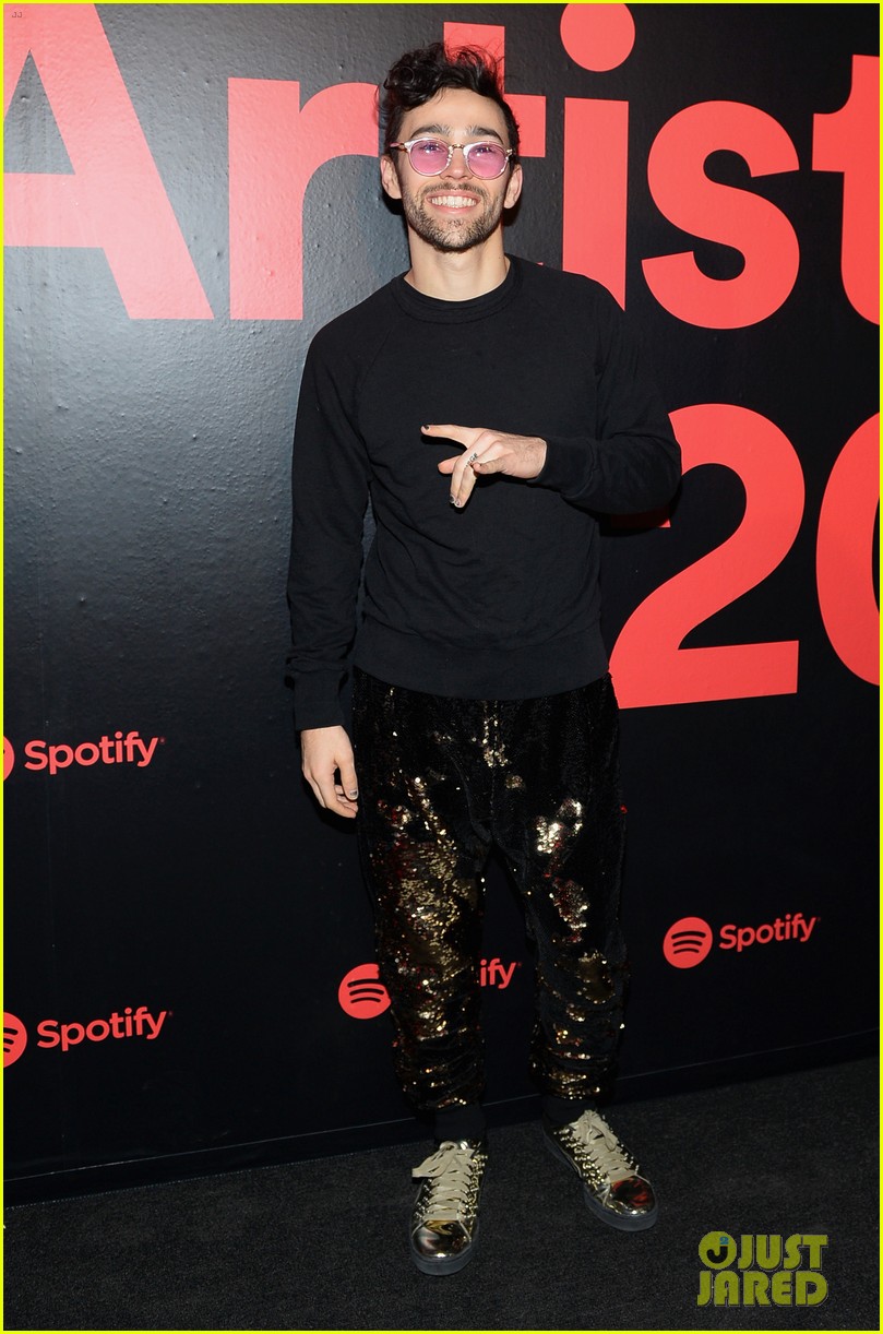 ansel elgort khalid alessia cara and more attend spotifys nest new artist party 11
