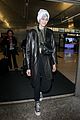 kaia gerber arrives in la in a new york beanie following paris fashion week 01