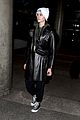 kaia gerber arrives in la in a new york beanie following paris fashion week 05