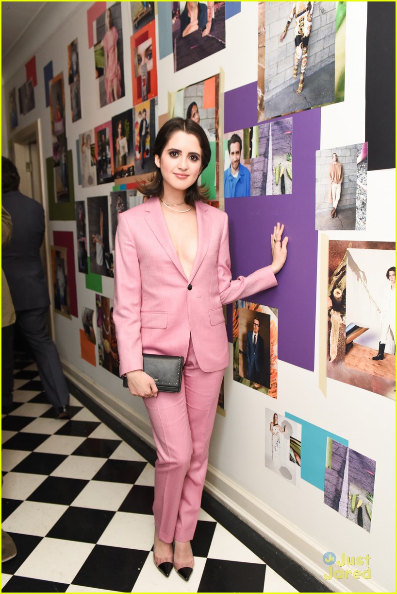 laura marano mystery guy pink suit wmag celebration 05