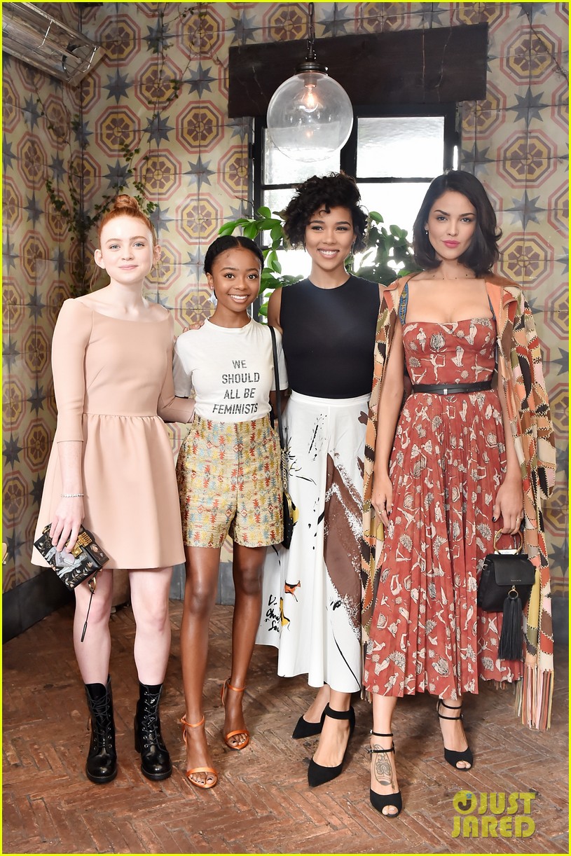 camila mendes and katherine langford are black and white beauties at w mags it girls luncheon 02