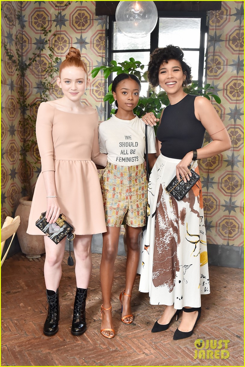 camila mendes and katherine langford are black and white beauties at w mags it girls luncheon 22