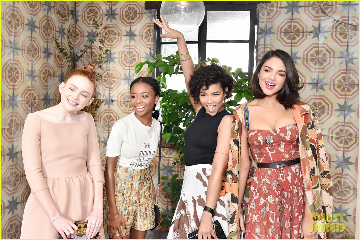 camila mendes and katherine langford are black and white beauties at w mags it girls luncheon 24