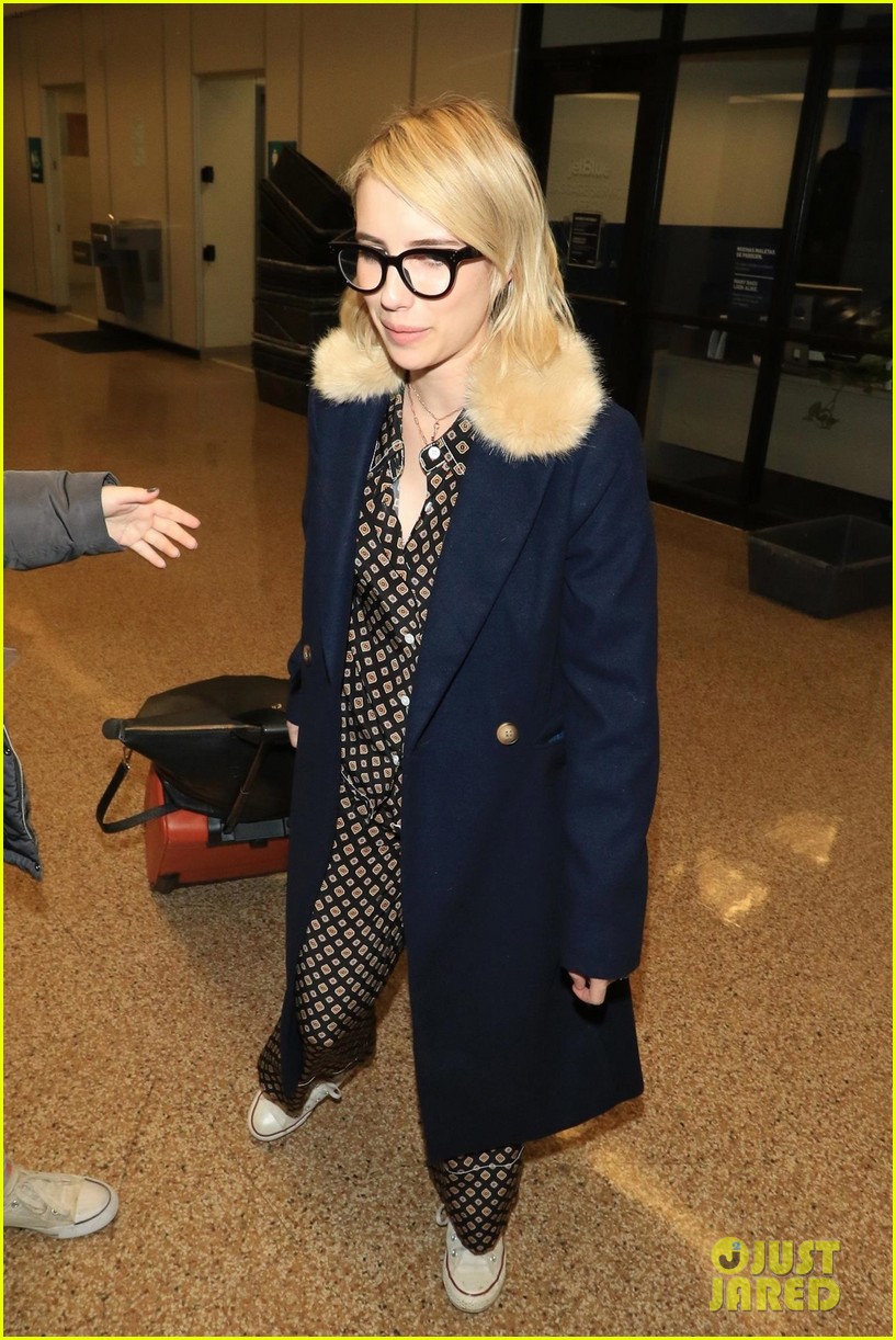 emma roberts and evan peters touch down in salt lake city ahead of sundance 11