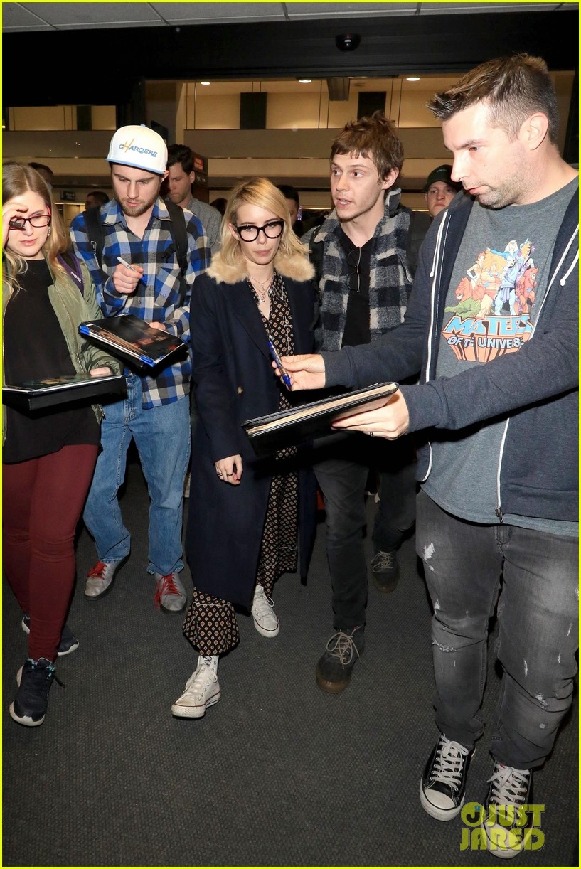 emma roberts and evan peters touch down in salt lake city ahead of sundance 30