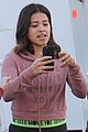 gina rodriguez video chats a lucky fan on law and order svu set 01