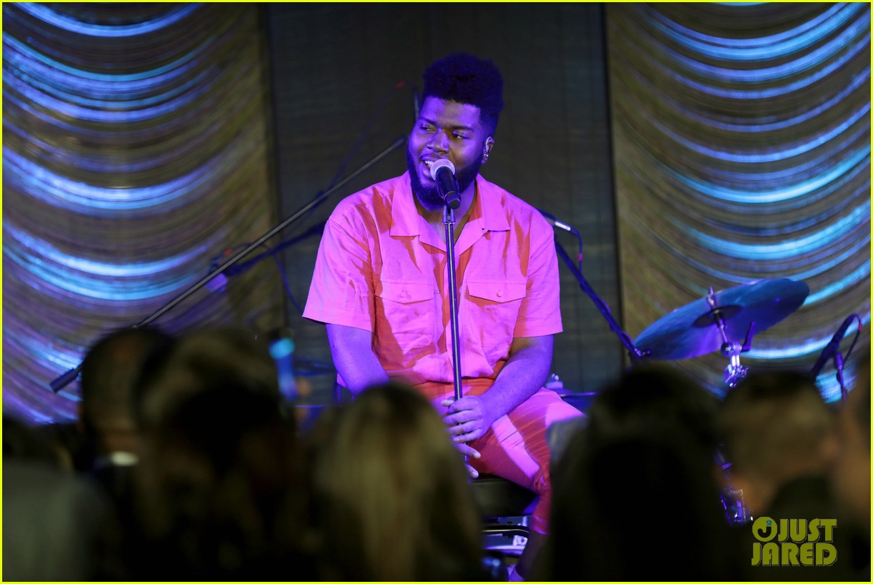 sam smith and khalid share a hug at american teen event2 09