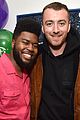 sam smith and khalid share a hug at american teen event2 01