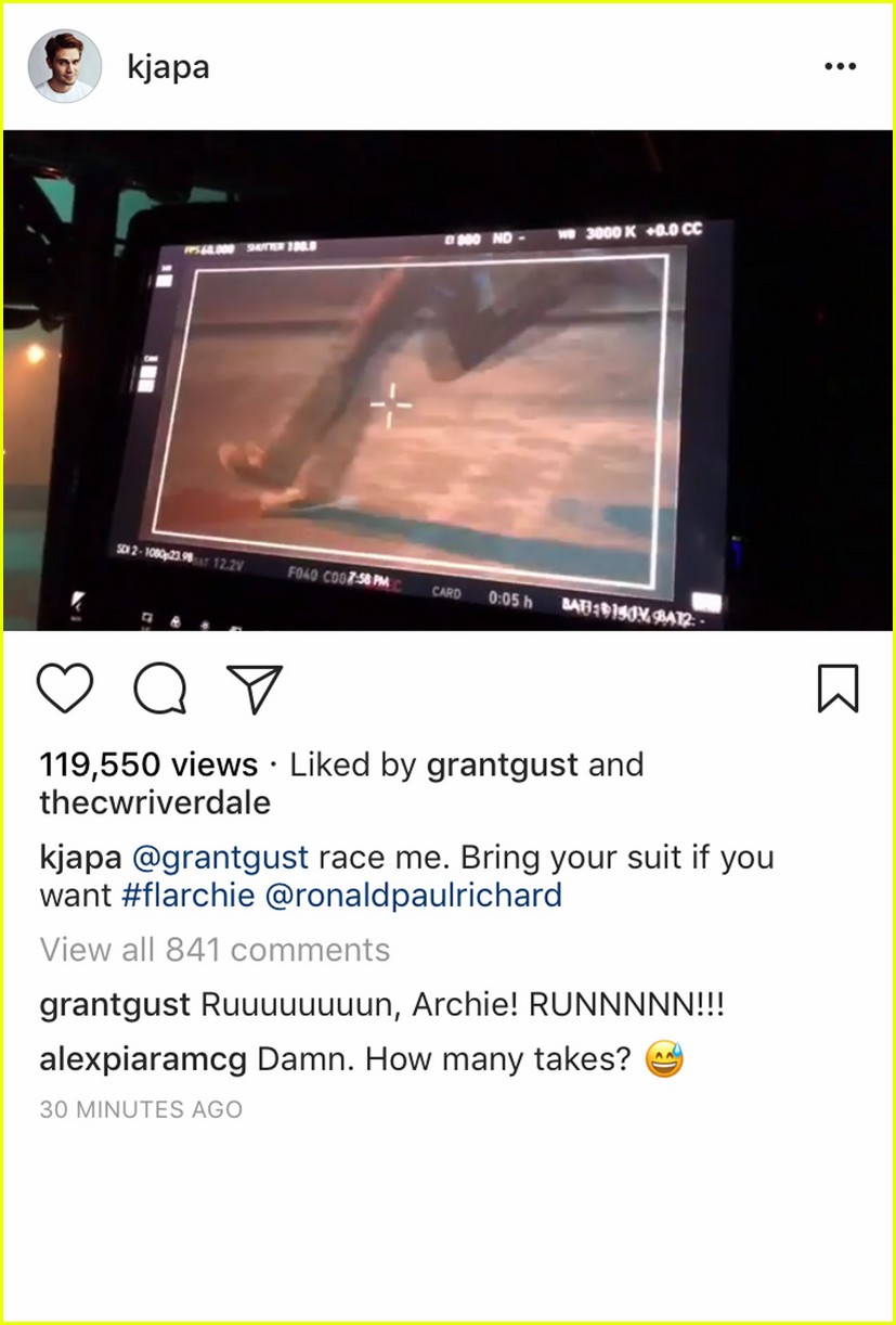 kj apa challenges grant gustins the flash to a race2 01