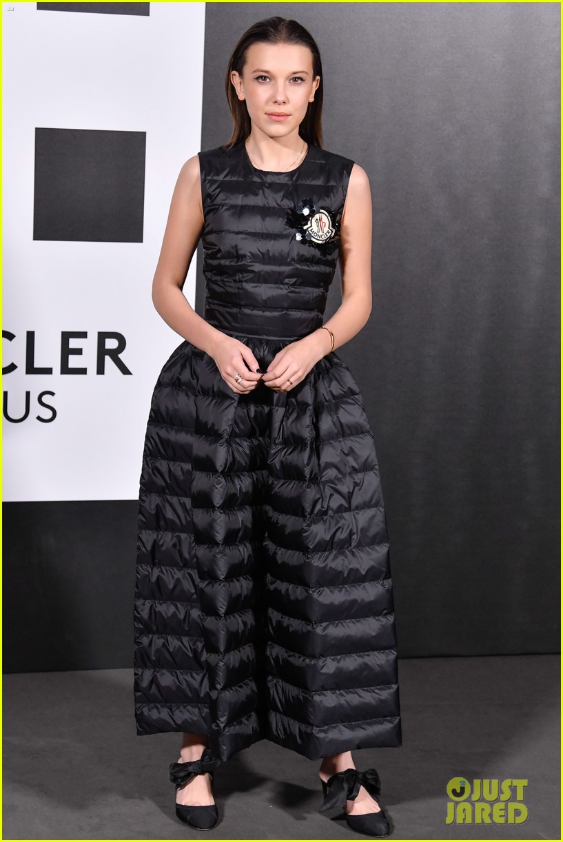 millie bobby brown goes winter chic for moncler fashion show 09