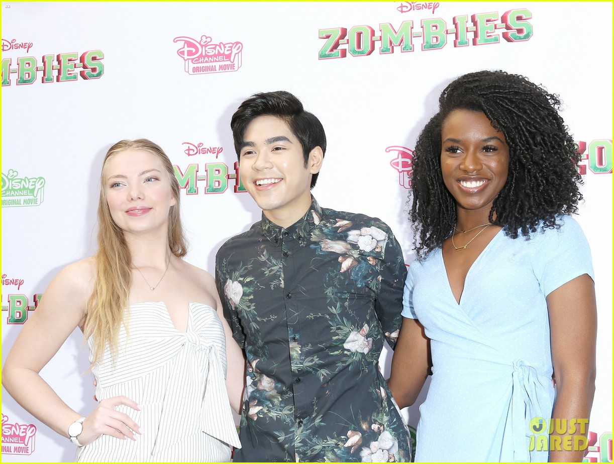 meg donnelly and milo manheim join zombies co stars at premiere 27