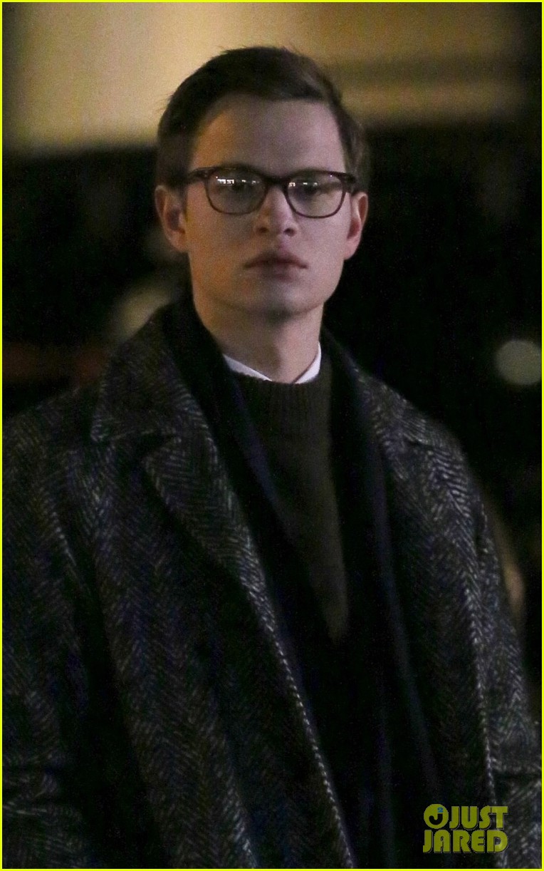 ansel elgort gets into character on the goldfinch set 02