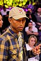 will ferrell and pharrell williams cheer on the lakers at basketball game 10