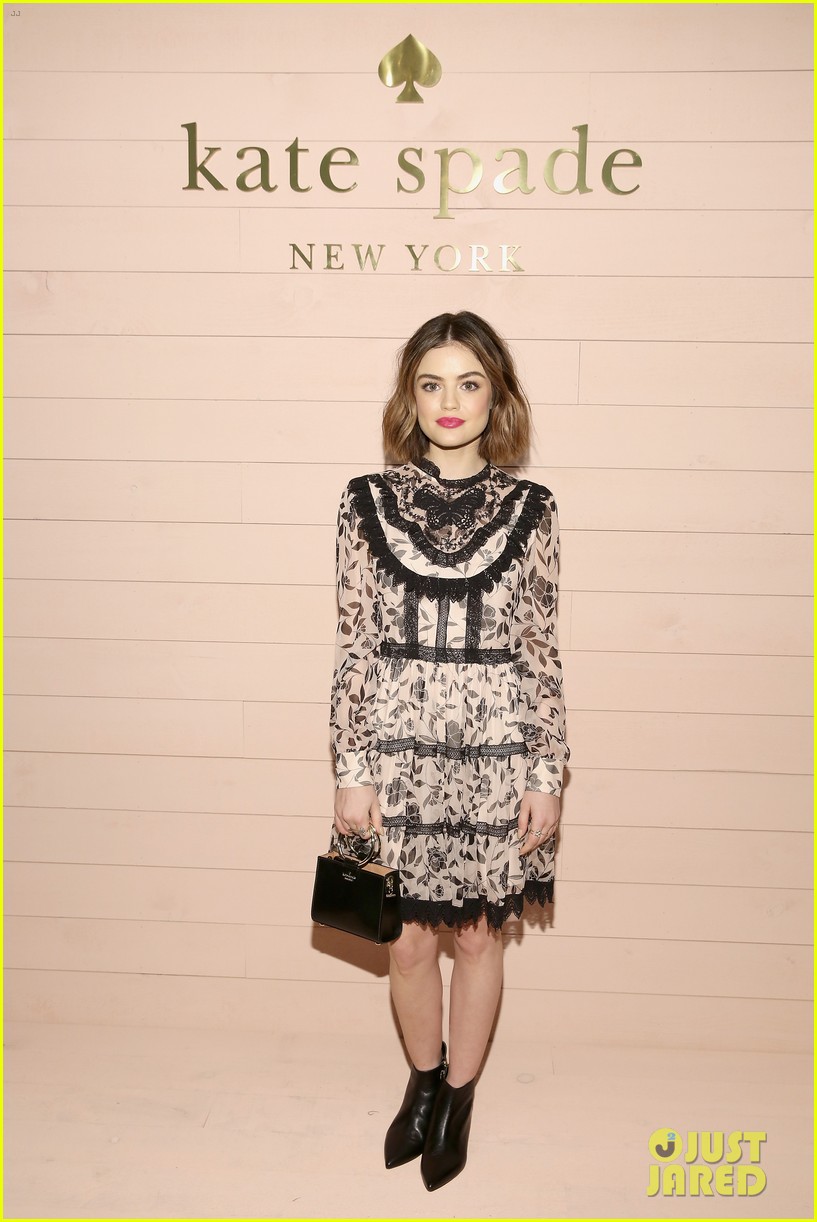 isla fisher natalia dyer and lucy hale are fierce in floral at kate spade nyfw presentation 07